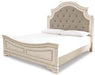 Realyn California King Upholstered Panel Bed with Dresser Huntsville Furniture Outlet