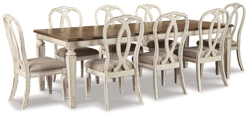 Realyn Dining Table and 8 Chairs Huntsville Furniture Outlet