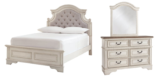 Realyn Full Panel Bed with Mirrored Dresser Huntsville Furniture Outlet