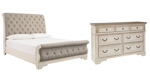 Realyn Queen Sleigh Bed with Dresser Huntsville Furniture Outlet