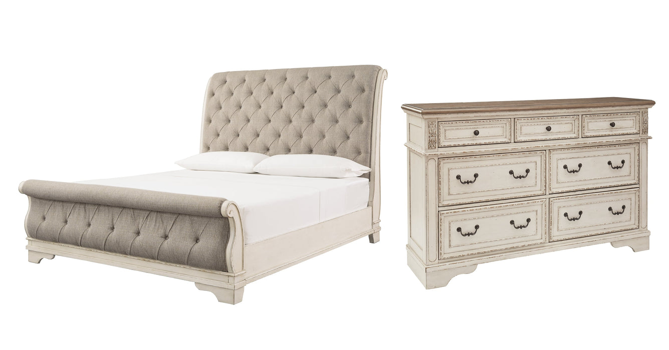 Realyn Queen Sleigh Bed with Dresser Huntsville Furniture Outlet