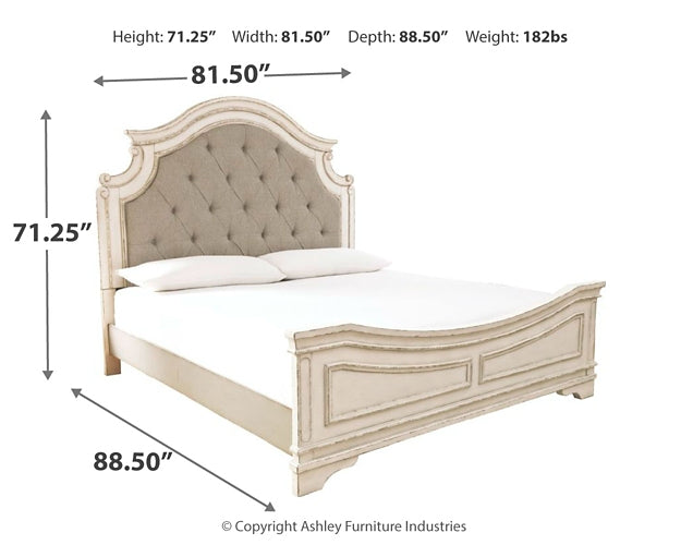 Realyn Queen Upholstered Panel Bed with Dresser Huntsville Furniture Outlet