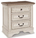 Realyn Queen Upholstered Panel Bed with Mirrored Dresser, Chest and Nightstand Huntsville Furniture Outlet