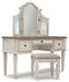 Realyn Vanity/Mirror/Stool (3/CN) Huntsville Furniture Outlet