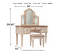 Realyn Vanity/Mirror/Stool (3/CN) Huntsville Furniture Outlet