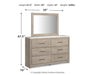 Senniberg Queen Panel Bed with Mirrored Dresser Huntsville Furniture Outlet