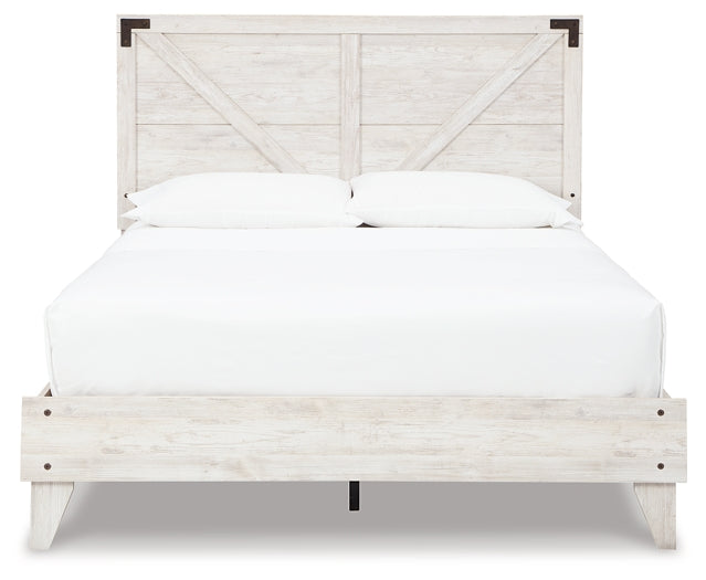 Shawburn Queen Crossbuck Panel Platform Bed Huntsville Furniture Outlet