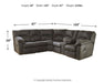 Tambo 2-Piece Sectional with Recliner Huntsville Furniture Outlet