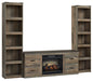 Trinell 3-Piece Entertainment Center with Electric Fireplace Huntsville Furniture Outlet