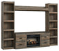 Trinell 4-Piece Entertainment Center with Electric Fireplace Huntsville Furniture Outlet