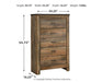 Trinell King Panel Bed with Dresser and Chest Huntsville Furniture Outlet