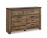 Trinell King Panel Bed with Dresser and Chest Huntsville Furniture Outlet