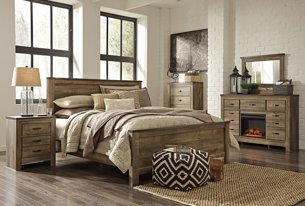 Trinell King Panel Bed with Dresser and Chest Huntsville Furniture Outlet