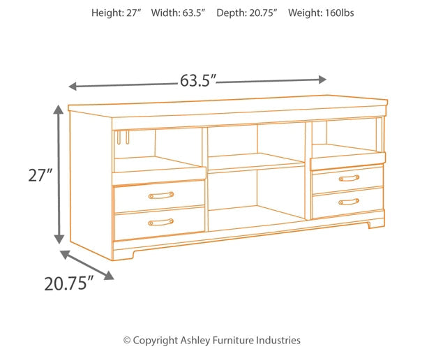 Trinell LG TV Stand w/Fireplace Option Huntsville Furniture Outlet