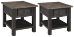 Tyler Creek 2 End Tables Huntsville Furniture Outlet