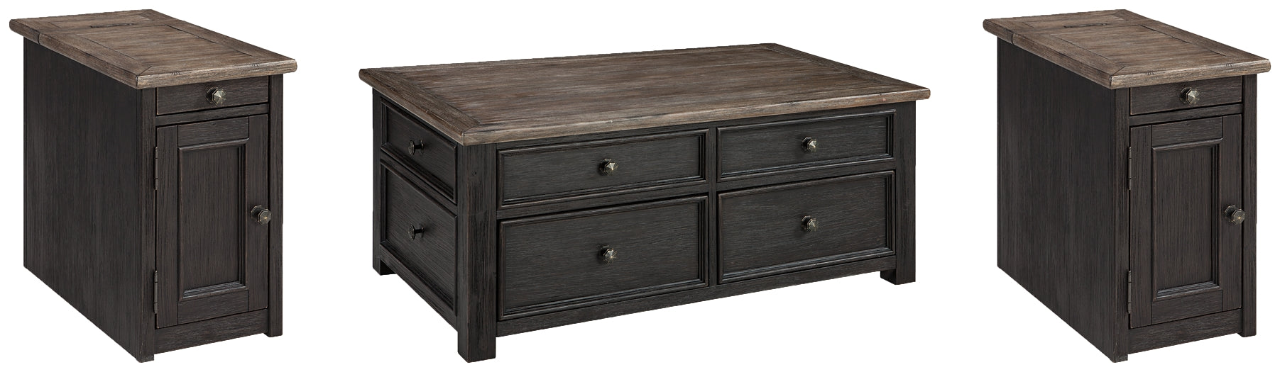 Tyler Creek Coffee Table with 2 End Tables Huntsville Furniture Outlet