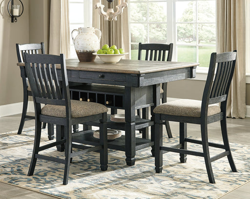 Tyler Creek Counter Height Dining Table and 4 Barstools Huntsville Furniture Outlet