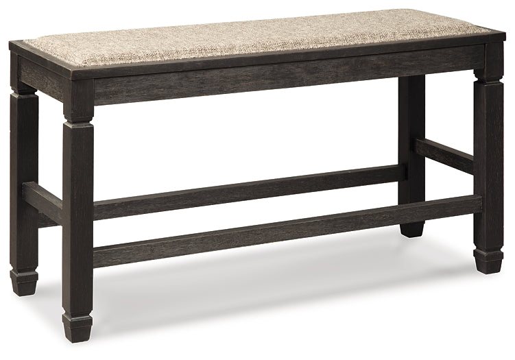 Tyler Creek Counter Height Dining Table and 4 Barstools and Bench Huntsville Furniture Outlet