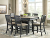 Tyler Creek Counter Height Dining Table and 6 Barstools Huntsville Furniture Outlet