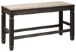 Tyler Creek DBL Counter UPH Bench (1/CN) Huntsville Furniture Outlet