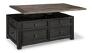 Tyler Creek Lift Top Cocktail Table Huntsville Furniture Outlet