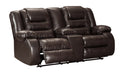 Vacherie DBL Rec Loveseat w/Console Huntsville Furniture Outlet