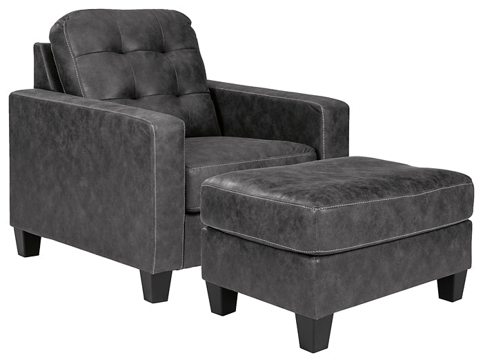 Venaldi Chair and Ottoman Huntsville Furniture Outlet