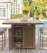 Walton Bridge Square Bar Table w/Fire Pit Huntsville Furniture Outlet