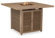 Walton Bridge Square Bar Table w/Fire Pit Huntsville Furniture Outlet